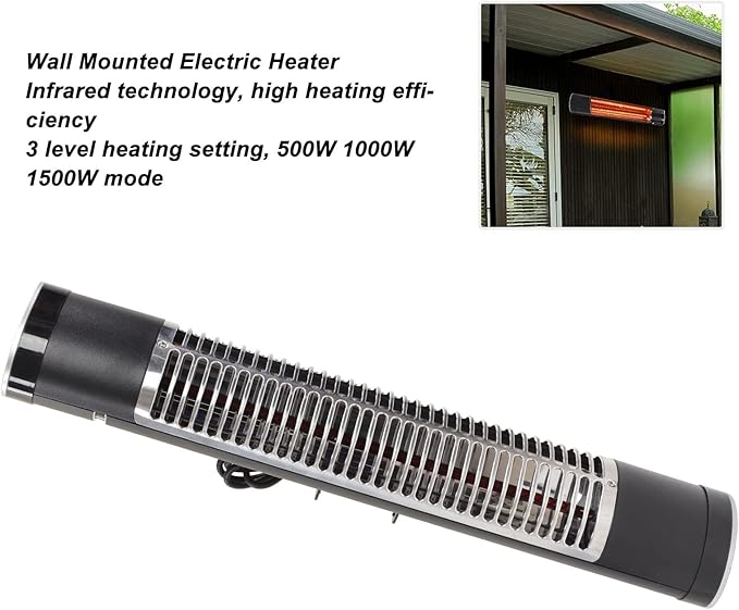 Infrared wall heater for bathroom