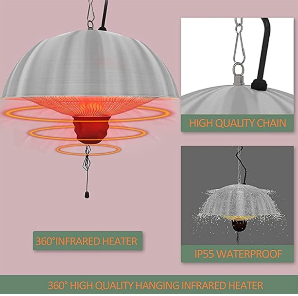 Gold tube infrared heater