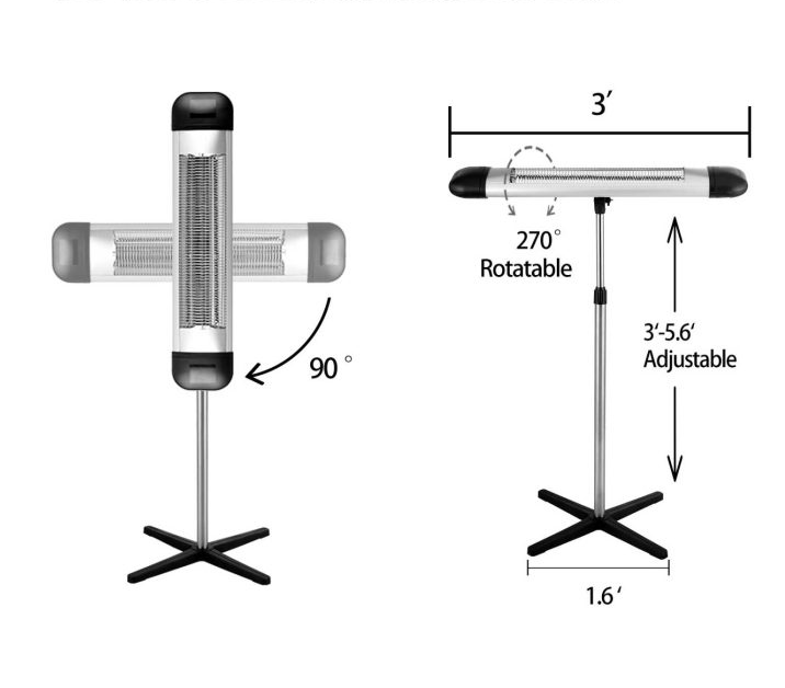 Deckenheizung für Pavillon 1500W